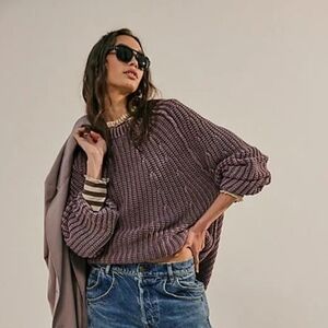 Free People Take Me Home Sweater - Muted Brown